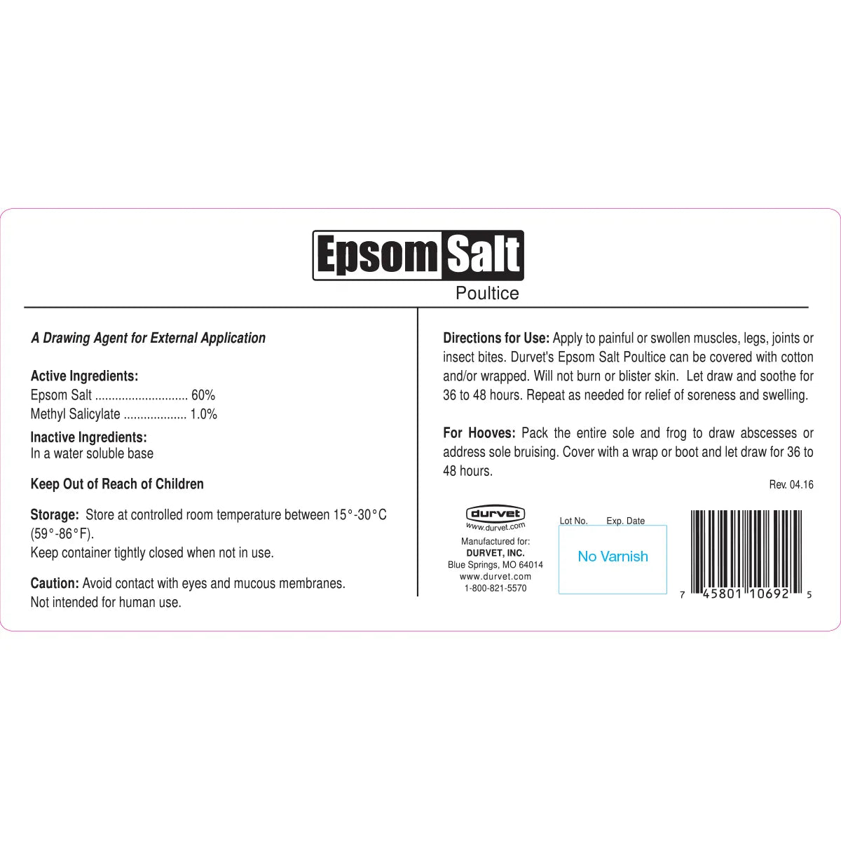 EPSOM SALT POULTICE 20OZ SQUEEZABLE