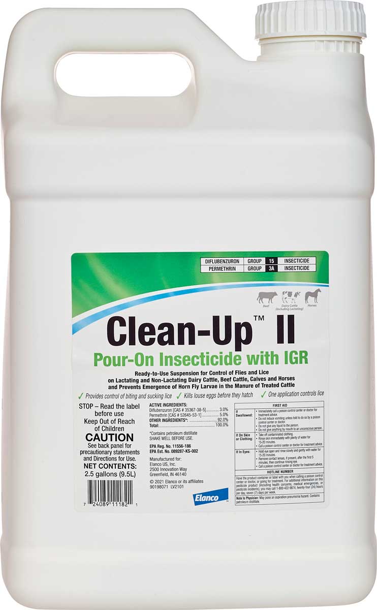CLEAN UP II POUR ON INSECTICIDE WITH IGR