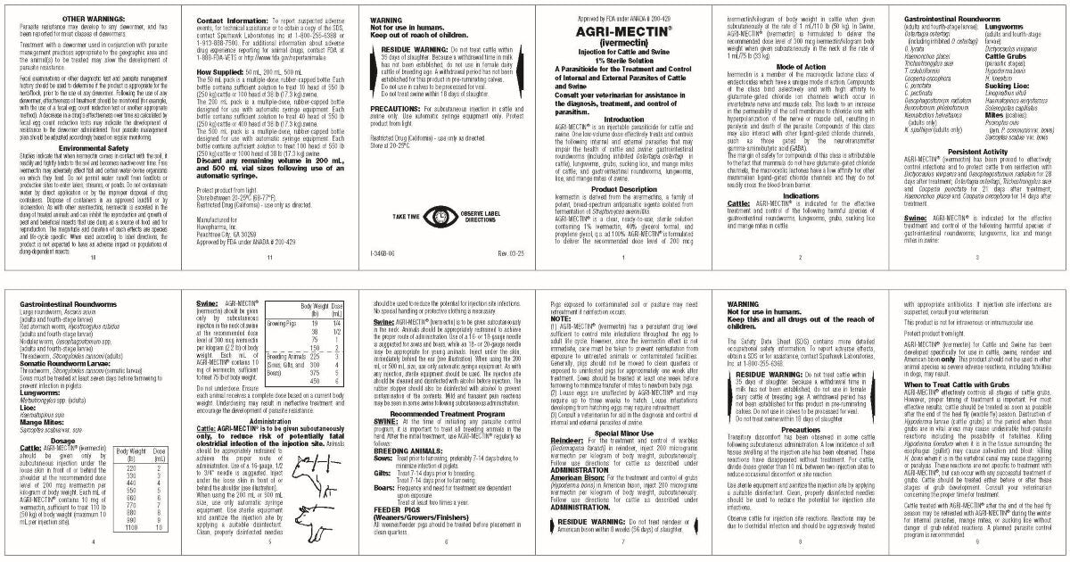 AGRI-MECTIN (1% IVERMECTIN) INJECTABLE