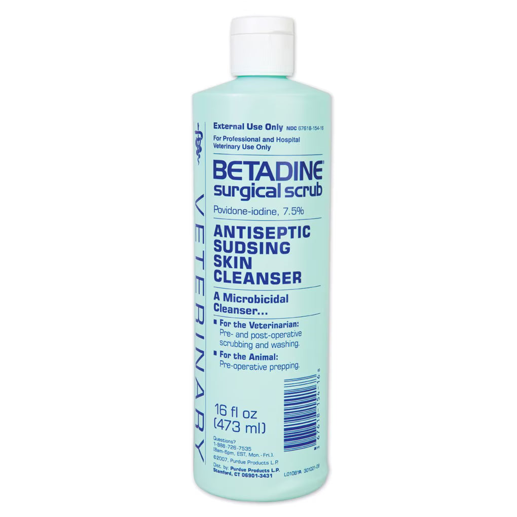 VETERINARY BETADINE SURGICAL SCRUB 7.5% 16 OZ