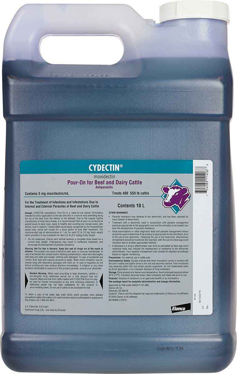 CYDECTIN POUR ON DEWORMER