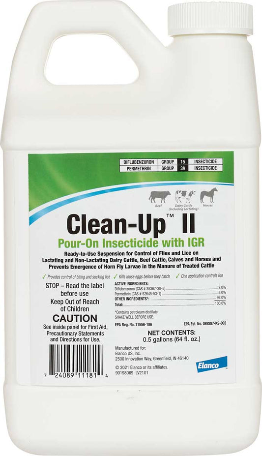 CLEAN UP II POUR ON INSECTICIDE WITH IGR