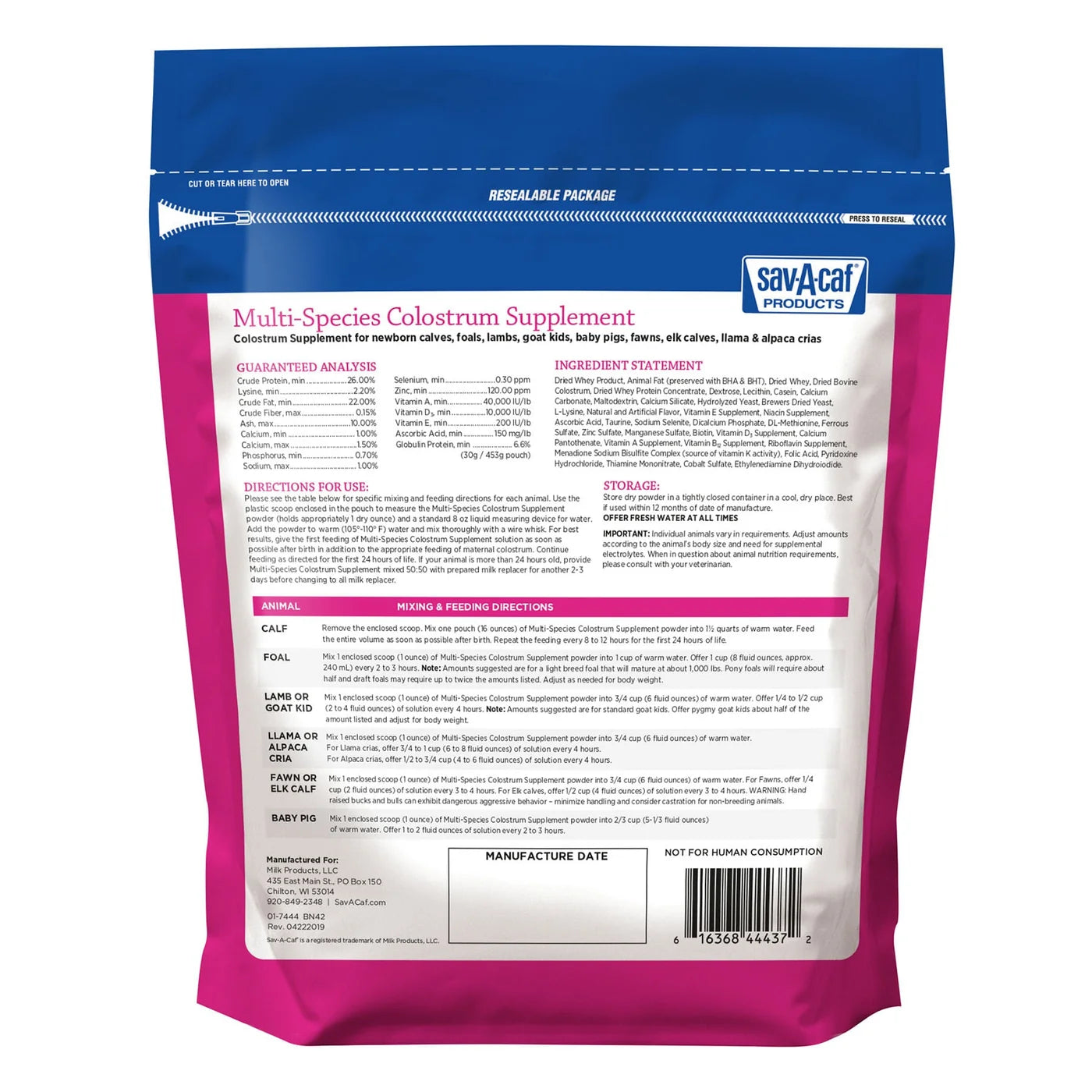 MULTI-SPECIES COLOSTRUM SUPPLEMENT 16OZ