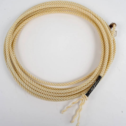 COWBOY CORDAGE UOZA BLACK LABEL CALF ROPE 3 STRAND WHITE